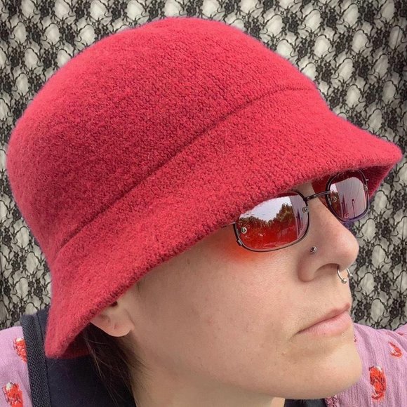 y2k fuzzy vintage bucket hat j crew one size - Picture 1 of 4